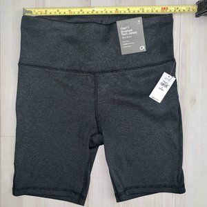 NWT Gap Petite Dark Gray Brushed Tech Jersey High Rise Bike Short